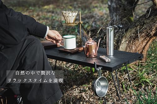 アウトドアテーブル キャンプ ロールテーブル ソロ 折りたたみ式 ブラック 黒 WAKU FIMAC wakufimac アウトドアテーブル キャンプテーブル